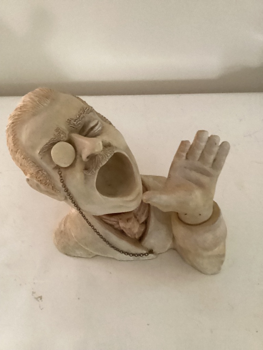 Posh Wine Guy Bottle Holder/ Display in ivory color